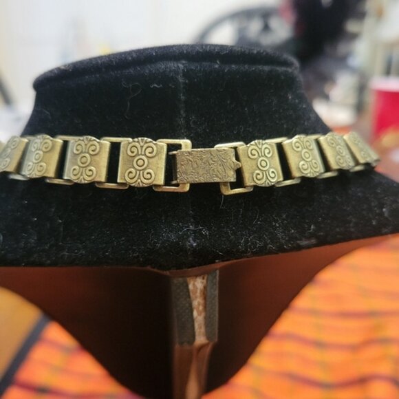 Unique Rare Victorian Renaissance Brass Book Chain Necklace - Picture 10 of 10